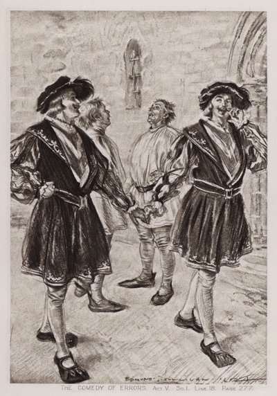 Die Komödie der Irrungen, Akt V, Szene I von Edmund Joseph Sullivan