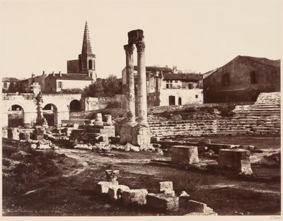 Römisches Theater in Arles, um 1855 von Edouard Denis Baldus