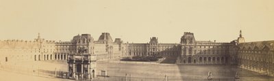 Panoramablick auf den Nouveau Louvre, Cour Napoléon und Carrousel, aufgenommen von den Tuilerien von Édouard Baldus