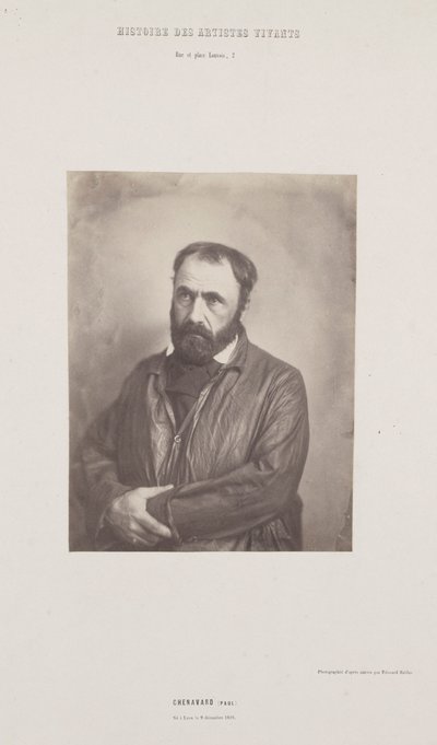 Porträt von Paul Chenavard, aus der Serie "Histoire des Artistes Vivants" von Édouard Baldus