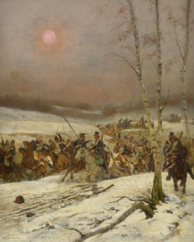 Kosaken greifen ein Geschwader der Ehrenwache an, ca. 1910 von Jean Baptiste Edouard Detaille