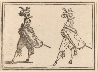 Herr von der Seite betrachtet von Edouard Eckman after Jacques Callot