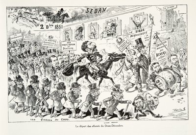 Die Abreise der Hungrigen vom Zweiten Dezember, aus Histoire de la Troisieme Republique, Bd. I, l