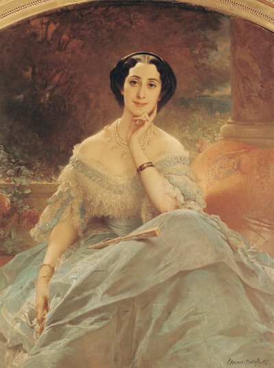 Porträt der Gräfin von Hallez-Claparede, 1857 von Edouard Louis Dubufe