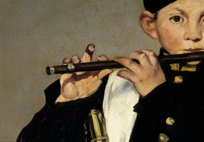 Ein Flötenspieler (Detail) von Édouard Manet