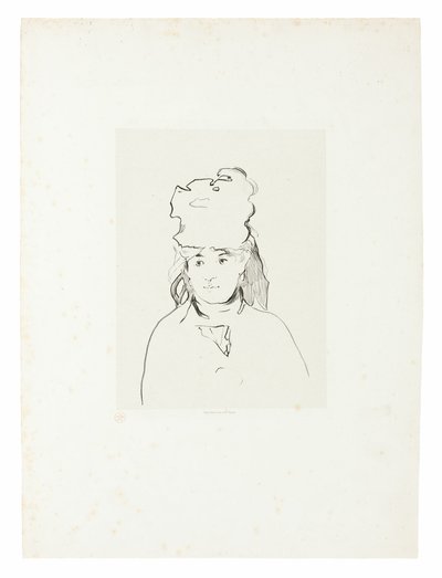 Berthe Morisot im Profil von Édouard Manet