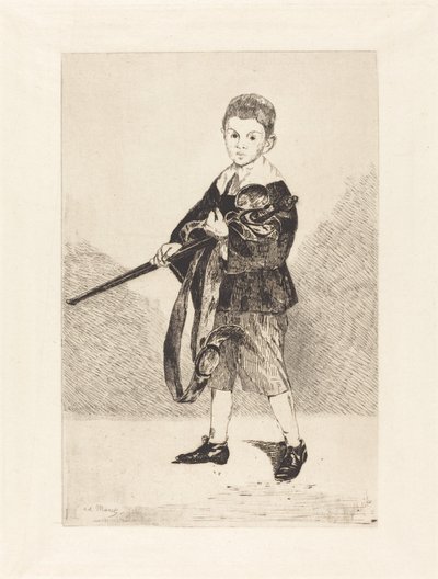 Kind mit Schwert, nach links gewandt von Édouard Manet