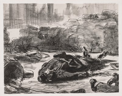 Bürgerkrieg (Szene der Pariser Kommune) von Édouard Manet