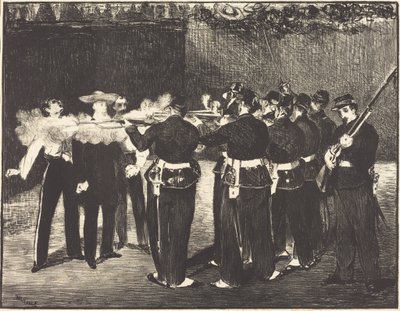 Tod von Maximilian in Queretaro (Die Hinrichtung von Maximilian) von Édouard Manet