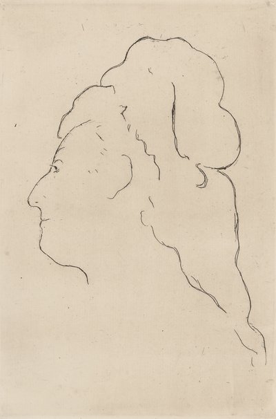 Eva Gonzales, Profil nach links gedreht, 1870 von Édouard Manet