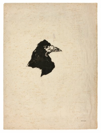 Kopf eines Raben im Profil, aus Der Rabe (Le Corbeau) von Édouard Manet
