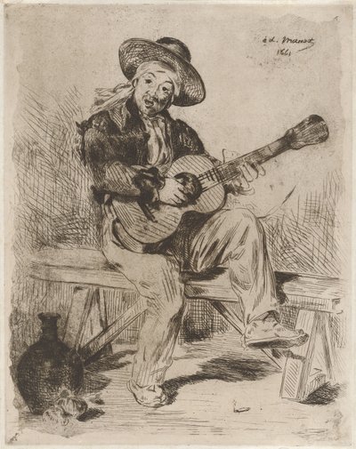Der spanische Sänger, oder Der Gitarrist von Édouard Manet