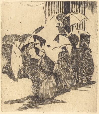 Schlange vor dem Metzgerladen (Queue devant la boucherie) von Édouard Manet