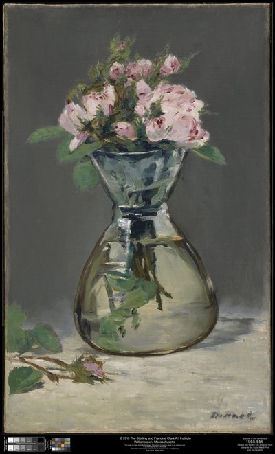Moosrosen in einer Vase von Édouard Manet