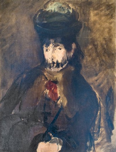 Porträt von Berthe Morisot mit Schleier von Édouard Manet