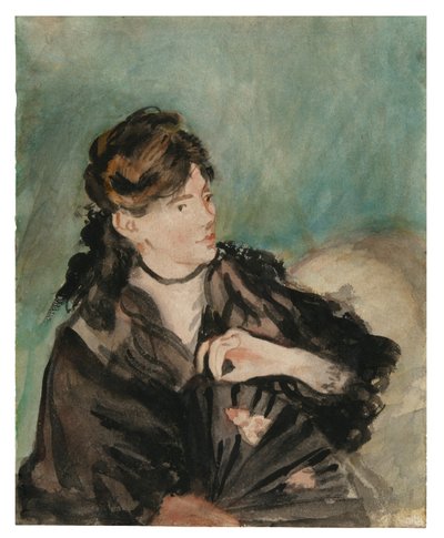 Porträt von Berthe Morisot mit einem Fächer von Édouard Manet