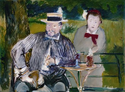 Porträt von Ernest Hoschede und seiner Tochter Martha, ca. 1876 von Édouard Manet