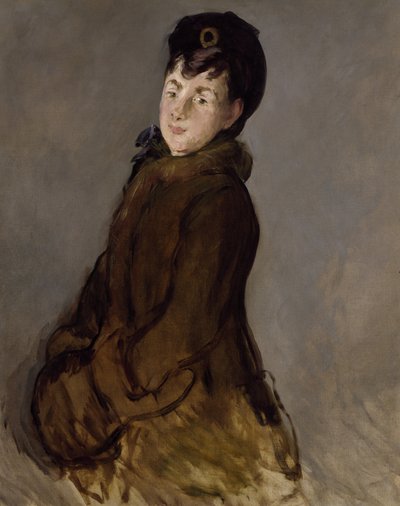 Porträt von Isabelle Lemonnier mit Muff von Édouard Manet