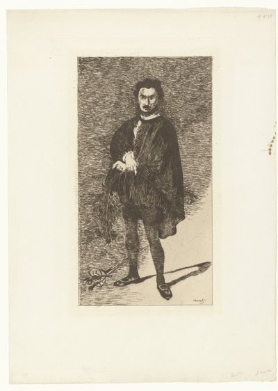 Porträt des Schauspielers Philibert Rouvière in der Rolle des Hamlet von Édouard Manet