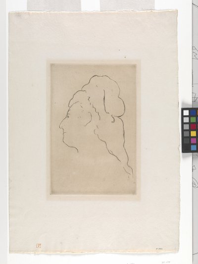Profil von Eva Gonzales nach links gewandt von Édouard Manet