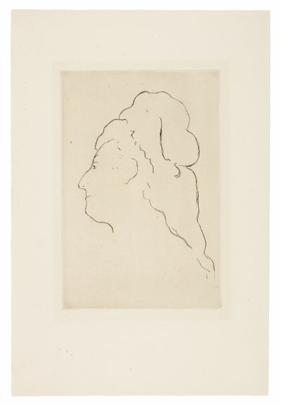 Profil von Eva Gonzales, nach links gewandt von Édouard Manet
