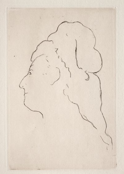 Profil von Eva Gonzales nach links gewandt, ca. 1869 von Édouard Manet