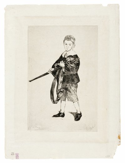 Der Junge mit einem Schwert, nach links gewandt III von Édouard Manet