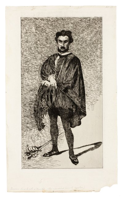 Der tragische Schauspieler (Rouvière in der Rolle des Hamlet) von Édouard Manet