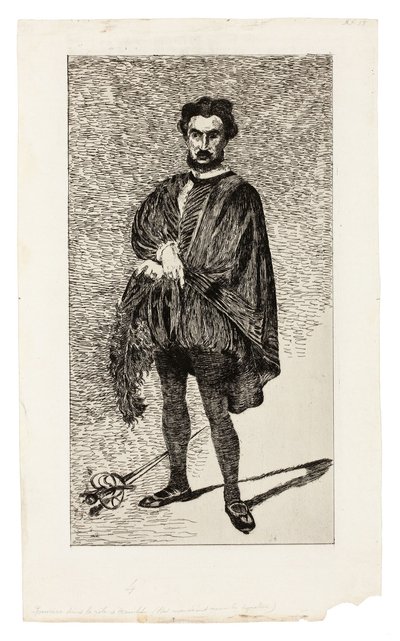 Der tragische Schauspieler (Rouvière in der Rolle des Hamlet) von Édouard Manet