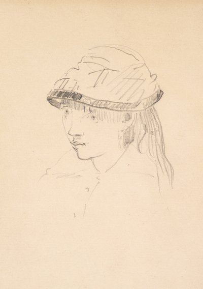 Junges Mädchen mit rundem Hut, 1878-79 von Édouard Manet
