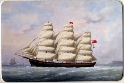Das Segelboot William Lawrence von Edouard Marie Adam