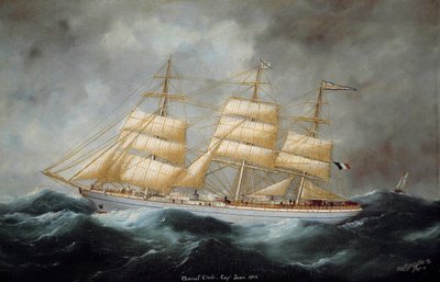 Blick auf Cap Hornier „Admiral Cecile“ von Edouard Marie Adam
