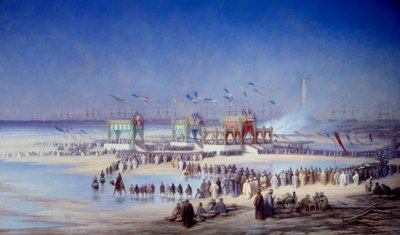 Zeremonie der Einweihung des Suezkanals in Port Said am 17. November von Edouard Riou