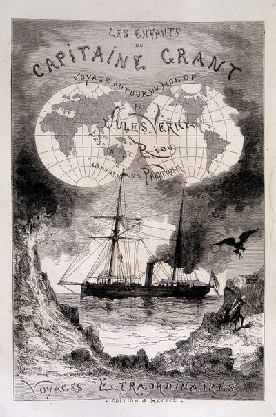 Frontispiz „Die Kinder des Kapitän Grant“ von Jules Verne von Edouard Riou