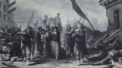 Brand des Hôtel de Ville im Jahr 1871, 1871 von Edouard Toudouze