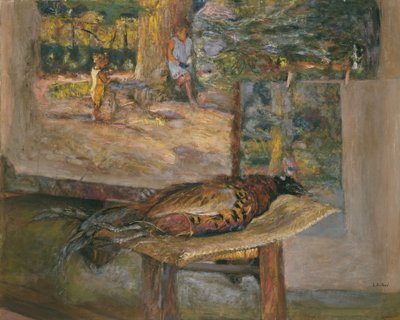 Interieur mit Gemälden und einem Fasan, 1928 von Edouard Vuillard