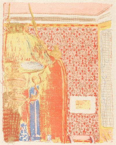 Interieur mit rosa Tapete III von Edouard Vuillard