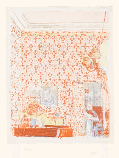 Innenraum mit rosa Tapete I von Edouard Vuillard