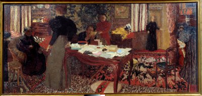 Großes Interieur mit sechs Figuren von Edouard Vuillard