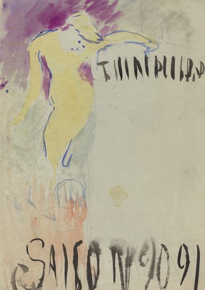 Programmentwurf für das Théâtre Libre [verso], ca. 1890 von Edouard Vuillard
