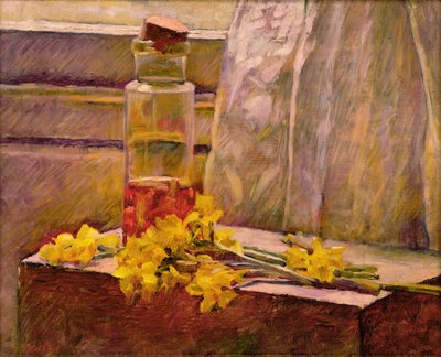 Stillleben mit Blumen und einem Krug auf einem Tisch von Edouard Vuillard