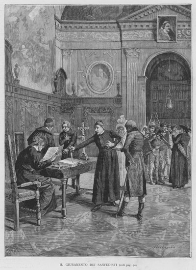 Der Eid der Sanfedisten von Edouardo Matania