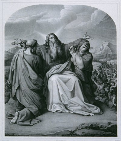 Moses, um Sieg betend von Eduard Friedrich Leybold