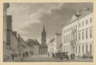 Die Klosterstraße mit Parochialkirche in Berlin von Eduard Gaertner