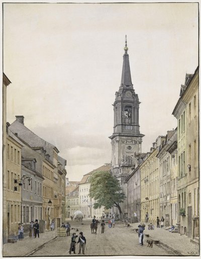 Klosterstraße mit Parochialkirche in Berlin von Eduard Gaertner
