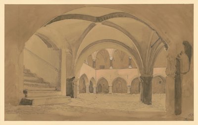 Schlosshof in Heilsberg von Eduard Gaertner