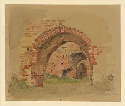 Schlossruine Diebow bei Thorn von Eduard Gaertner