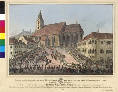 Krönung der Kaiserin Caroline Auguste zur Königin von Ungarn am 25. September 1825 in Bratislava von Eduard Gurk
