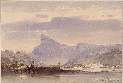 Ansicht des Hafens von St. Domingos von Eduard Hildebrandt