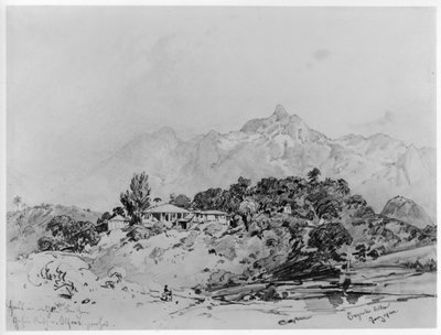 Ansicht einer Villa in Engenho Velho, bei Rio de Janeiro von Eduard Hildebrandt